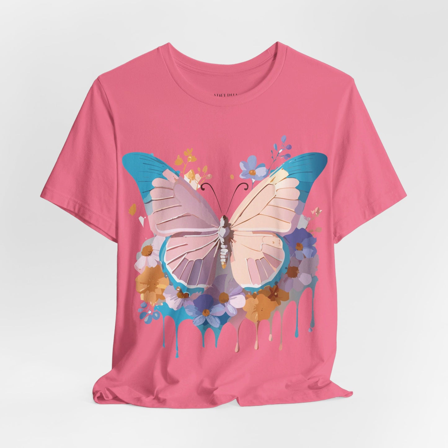 T-shirt en coton naturel avec papillon