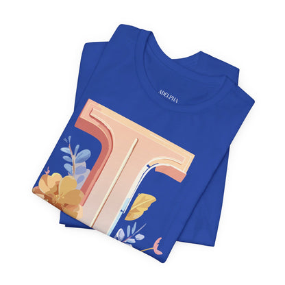 Natural Cotton Tee Shirt - Letters Collection - I Printify