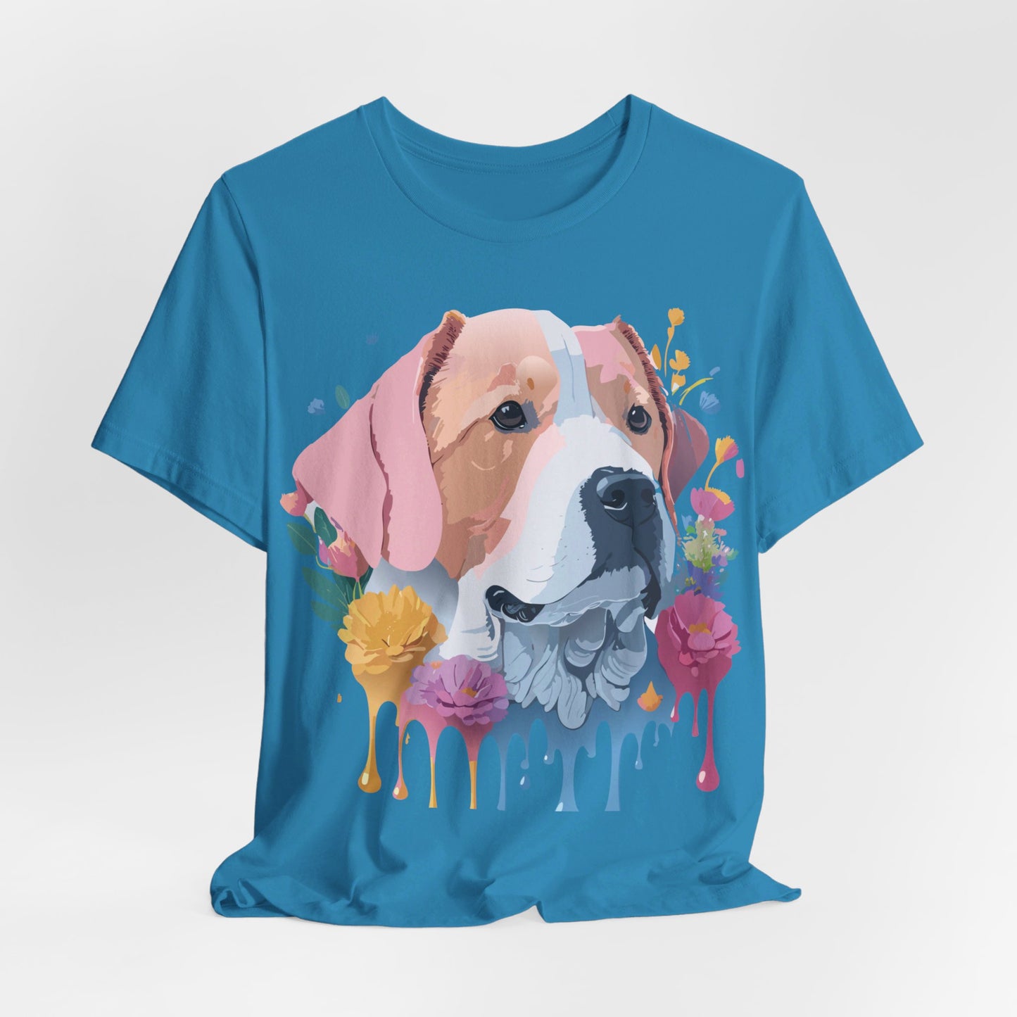 T-Shirt aus natürlicher Baumwolle mit Hund