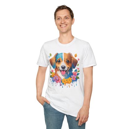 Dog Shirt Unisex Animal Tee 100 Percent Cotton Gildan Softstyle 64000