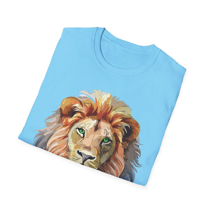 Lion Floral Tee Unisex Gildan Softstyle 64000 Cotton Short Sleeve Shirt