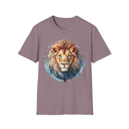 Unisex Lion Shirt Floral Lion Tee Gildan Softstyle 64000 Tee