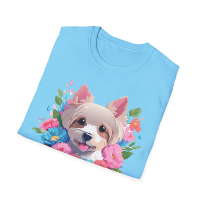 Unisex Gildan Softstyle Animal Print Dog Shirt Tee 100 Percent Cotton