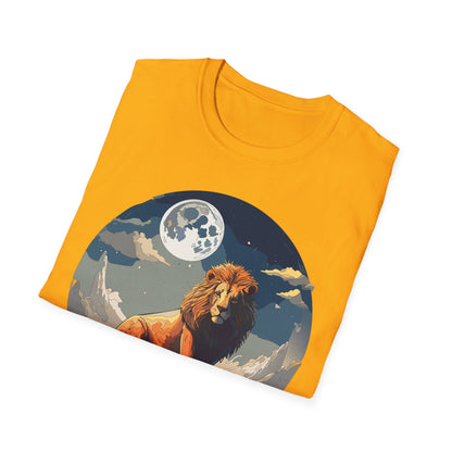 Lion Shirt Unisex Animal Tee Softstyle 64000 100 Percent Ring-Spun Cotton
