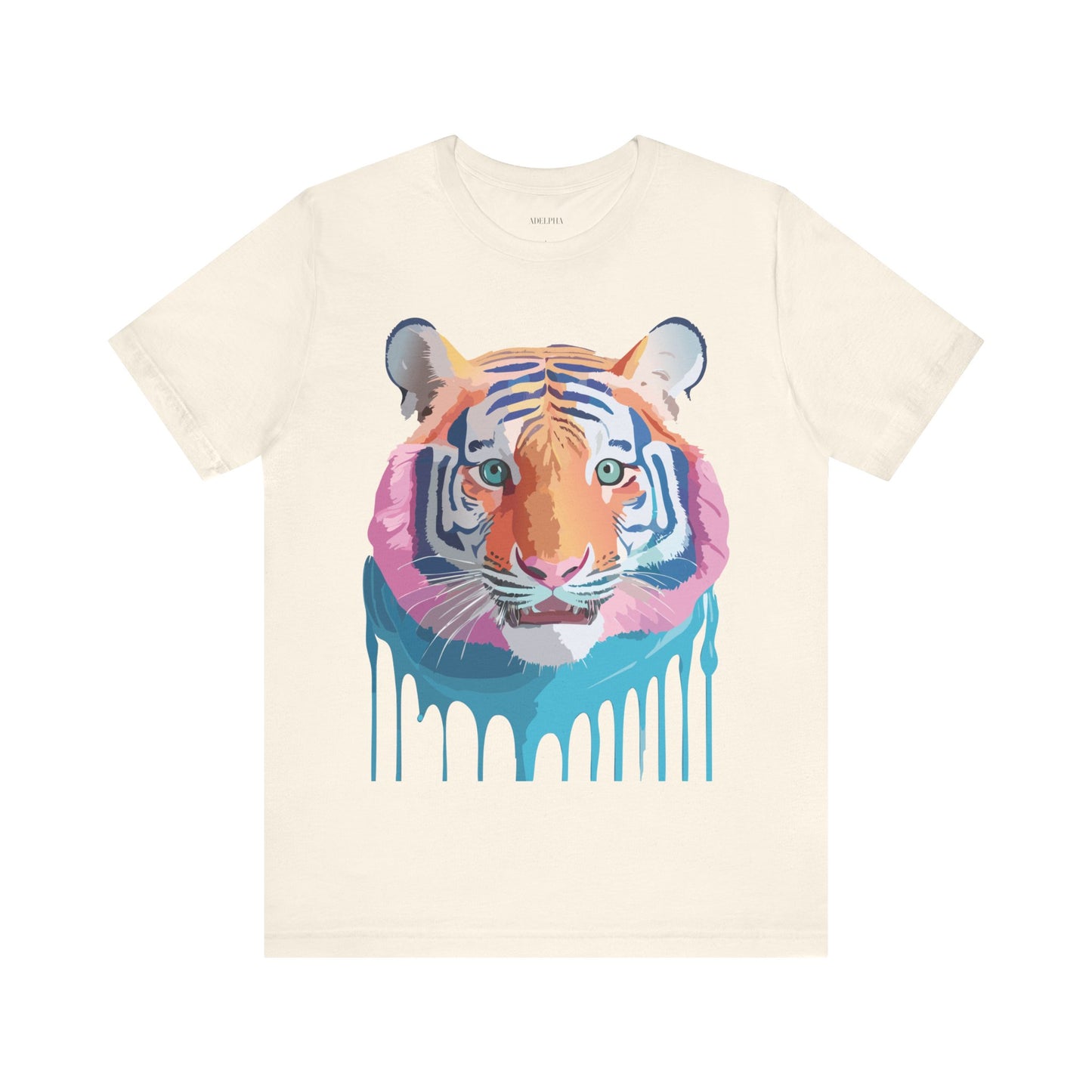 Natural Cotton Tee Shirt with Tiger