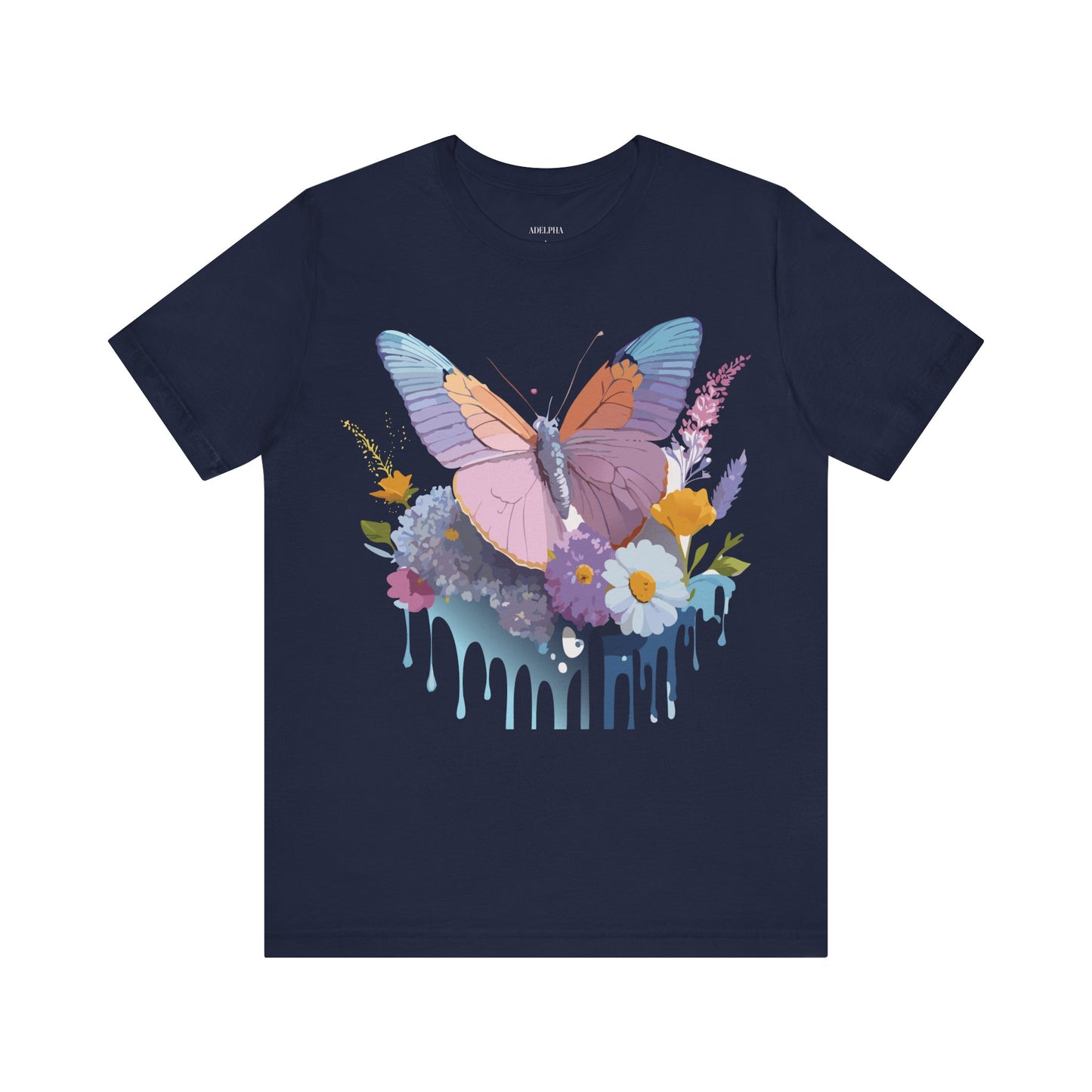 T-shirt en coton naturel avec papillon