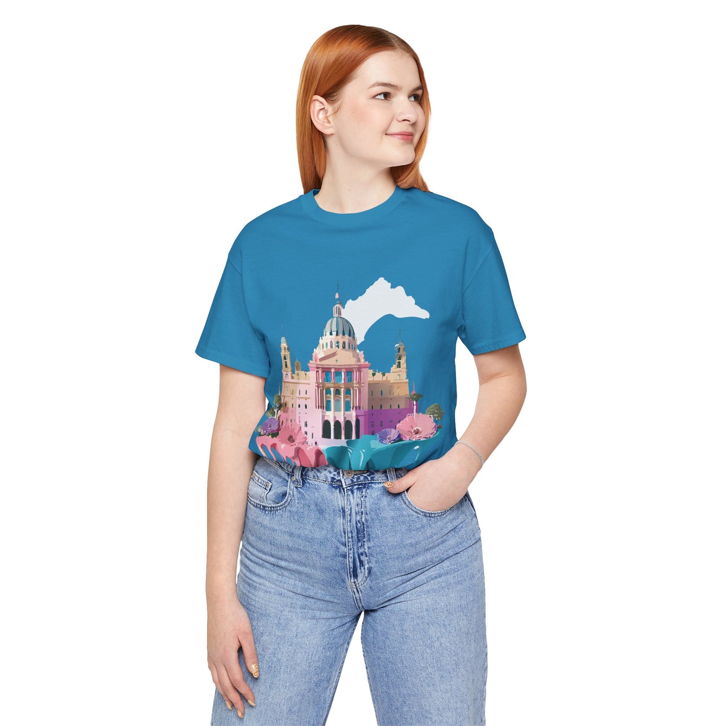 Natural Cotton Tee Shirt - Beautiful Places Collection - Madrid