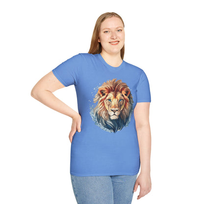Unisex Lion Shirt Gildan Softstyle 64000 Tee 100 Percent Ring Spun Cotton