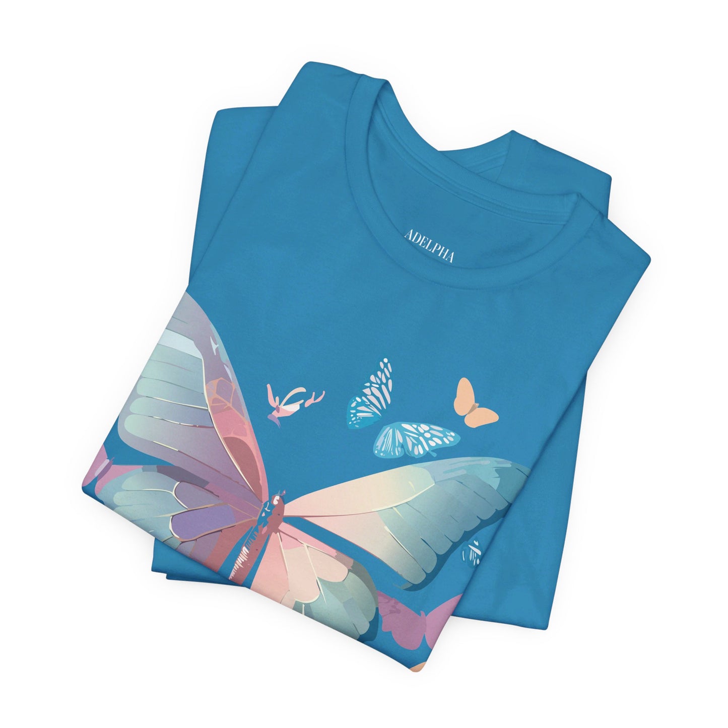 T-shirt en coton naturel avec papillon