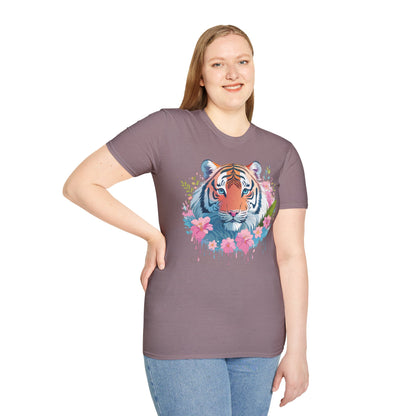 Unisex Tiger Shirt Gildan Softstyle 64000 Cotton Tee Everyday Comfort