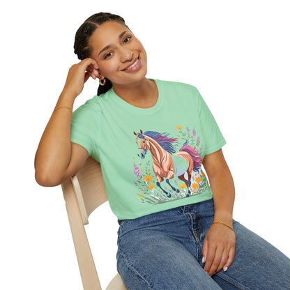 Horse Shirt Unisex Softstyle 64000 Cotton Tee Gildan 100 Percent Ring Spun