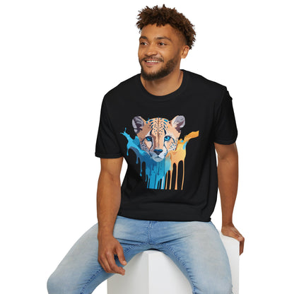 Unisex Cheetah Print Tee Softstyle Gildan 64000 Ring Spun Cotton Tee