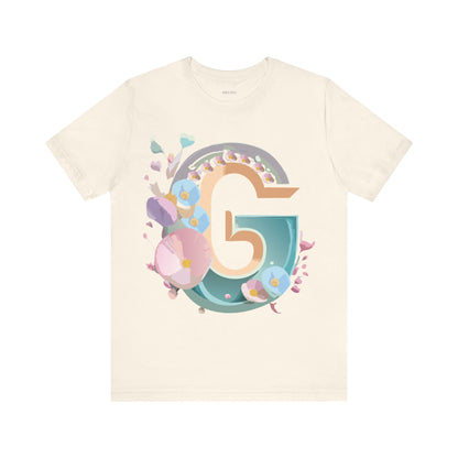 Natural Cotton Tee Shirt - Letters Collection - G Printify
