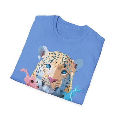 Unisex Cheetah Print Gildan Softstyle 64000 Short Sleeve T Shirt