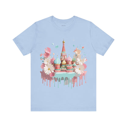 Natural Cotton Tee Shirt - Beautiful Places Collection - Moscow Printify