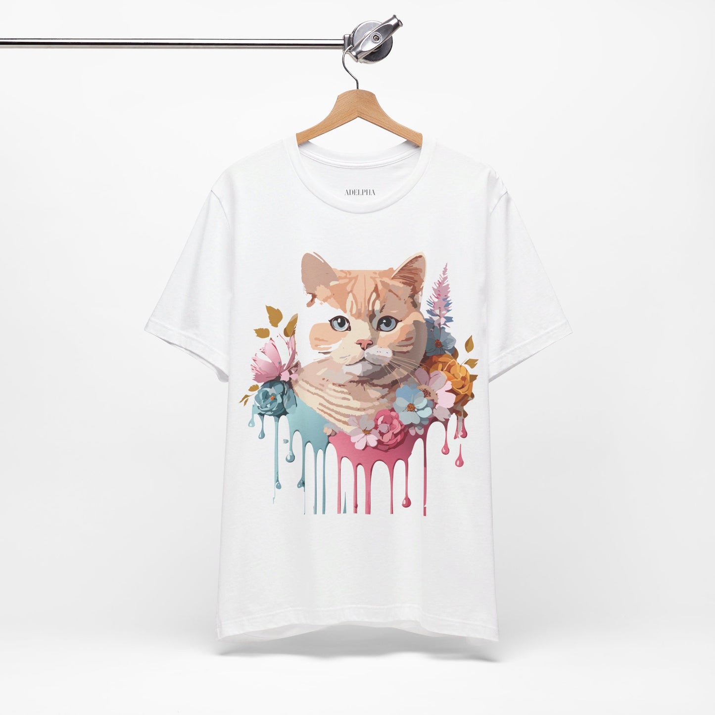 T-Shirt aus natürlicher Baumwolle mit Katze