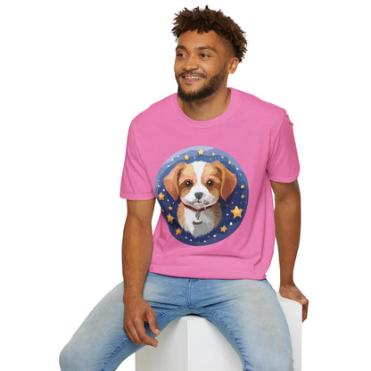 Unisex Dog Shirt Animal Print Tee Gildan Softstyle 64000 Cotton