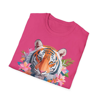 Tiger Shirt Unisex Animal Tee Gildan Softstyle 64000 Cotton Tee