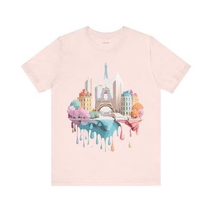Natural Cotton Tee Shirt - Beautiful Places Collection - Paris Printify