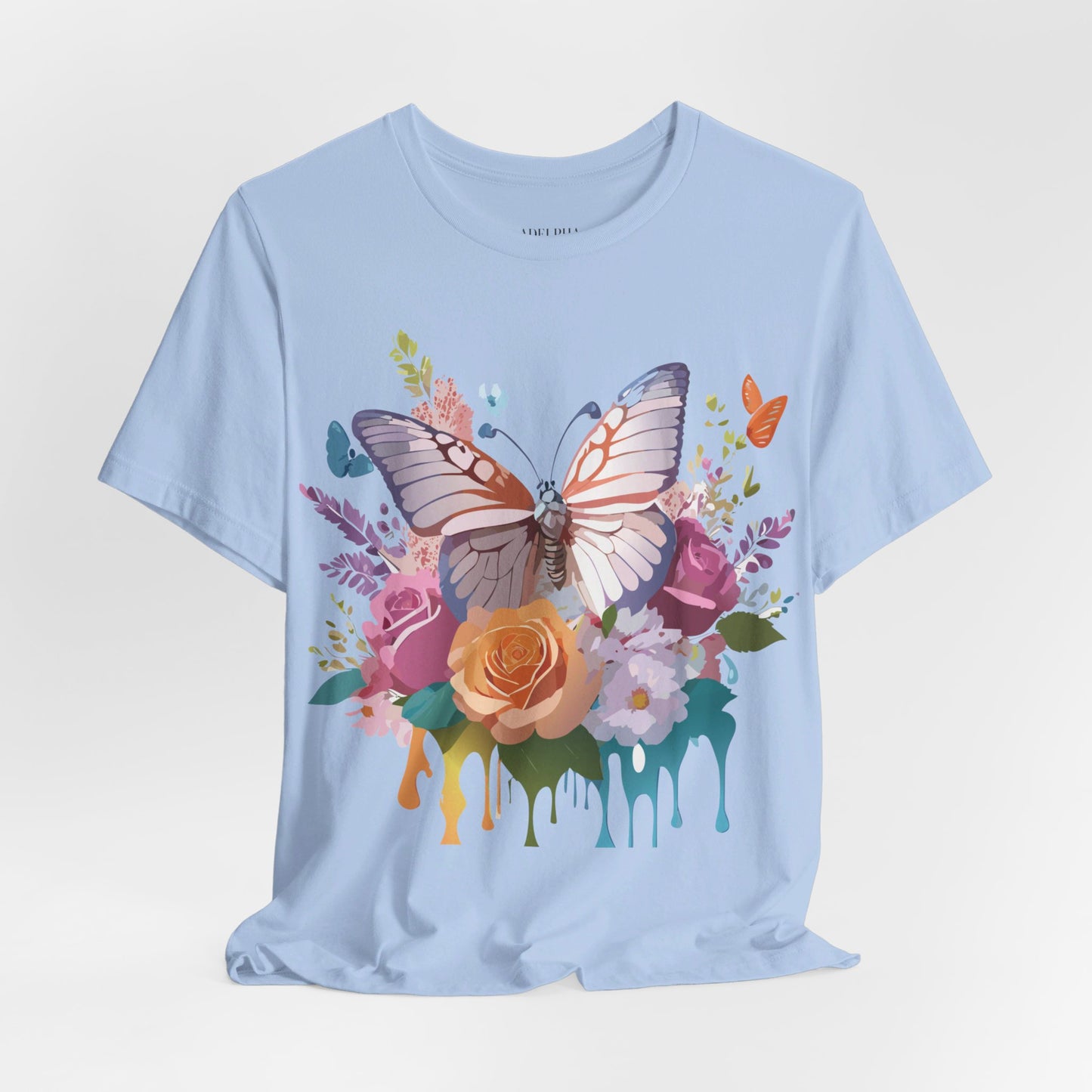 T-shirt en coton naturel avec papillon