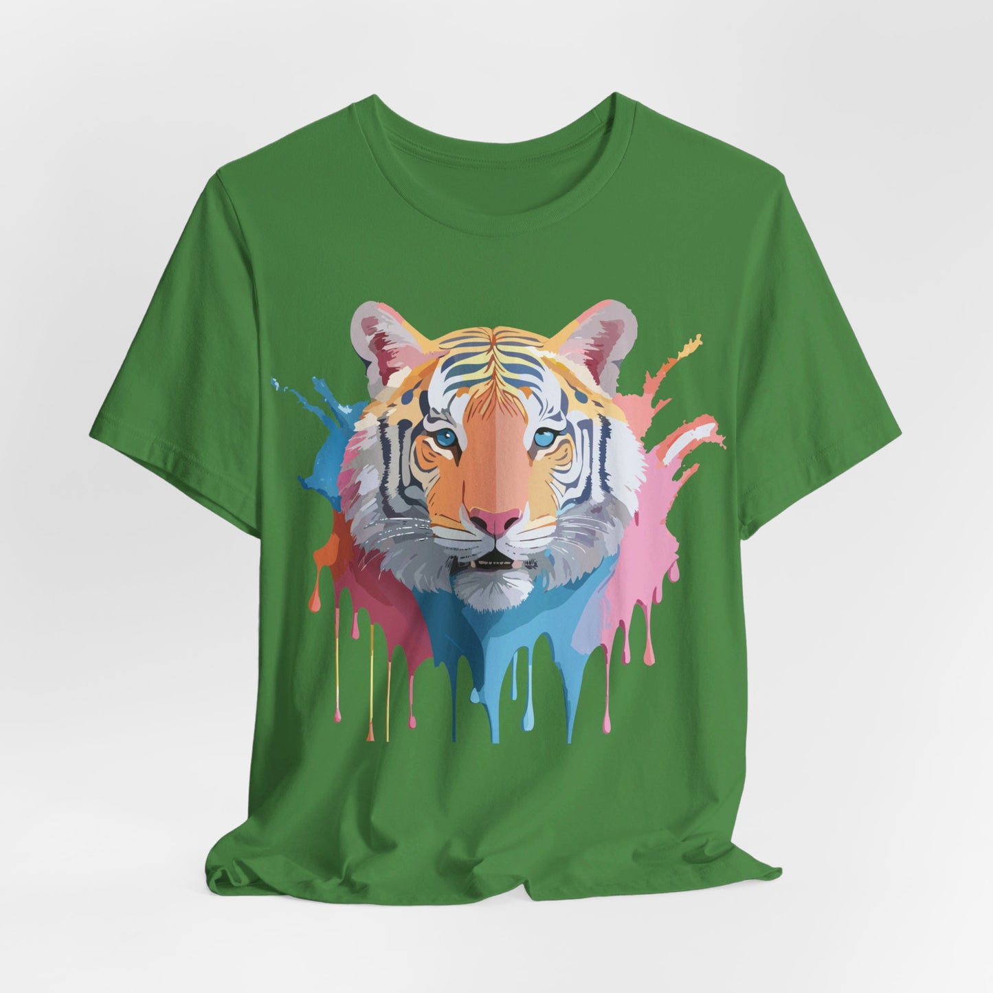 Natural Cotton Tee Shirt with Tiger