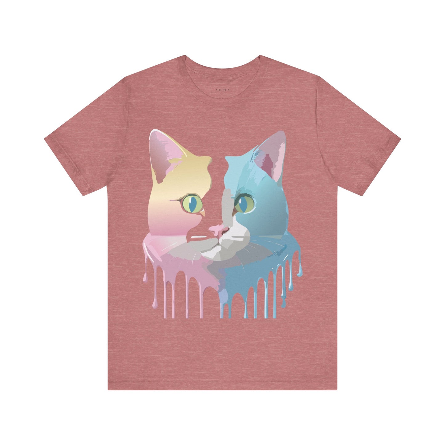 Natural Cotton Tee Shirt with Cat