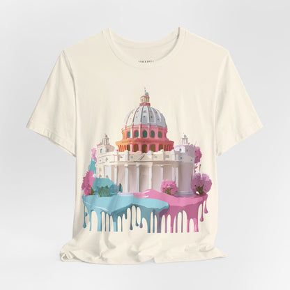 Natural Cotton Tee Shirt - Beautiful Places Collection - Rome Printify