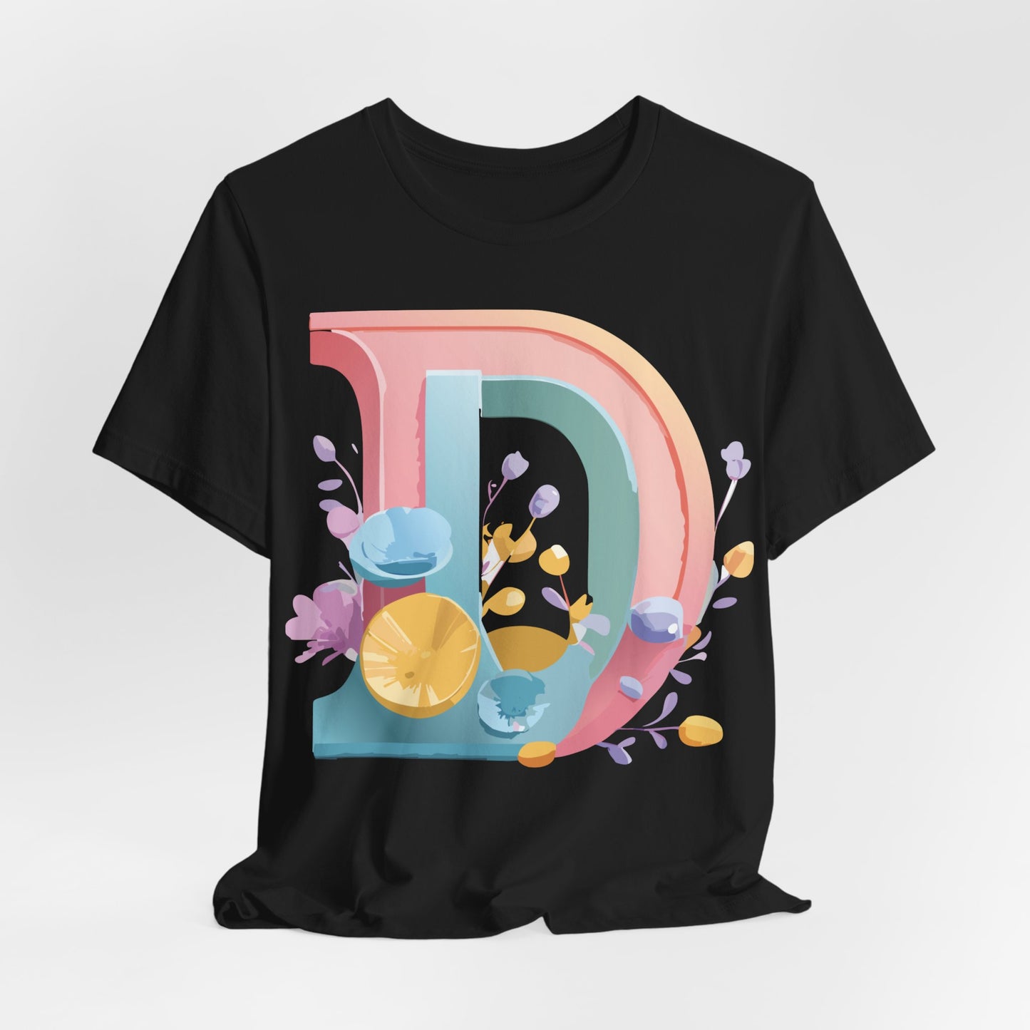 Natural Cotton Tee Shirt - Letters Collection - D