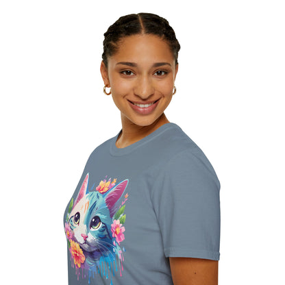 Cat Shirt Unisex Cat Lover Tee Premium Gildan Softstyle 64000 Lightweight