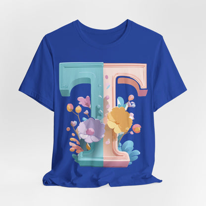 Natural Cotton Tee Shirt - Letters Collection - T Printify