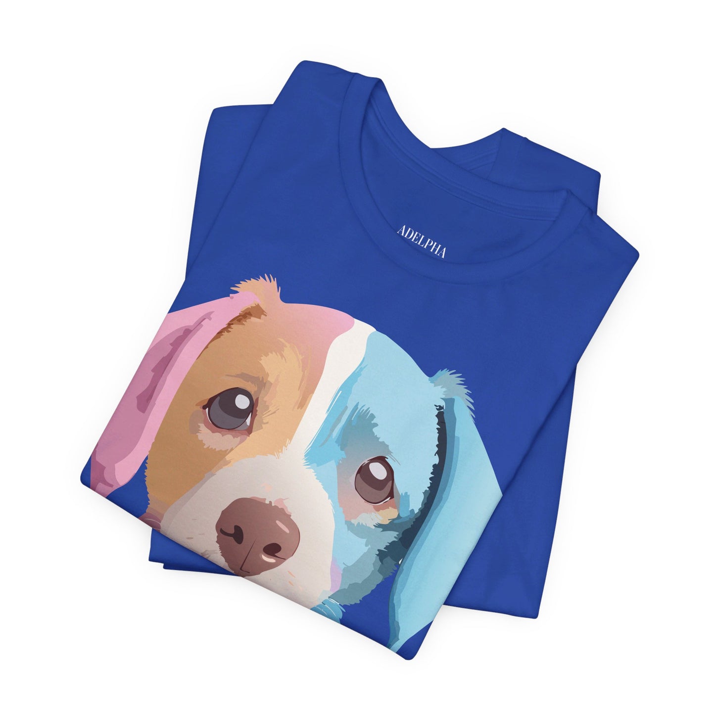 T-Shirt aus natürlicher Baumwolle mit Hund