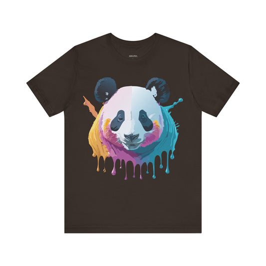 Natural Cotton Tee Shirt with Panda