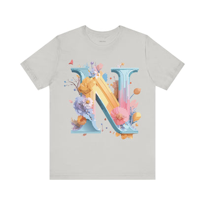 Natural Cotton Tee Shirt - Letters Collection - N Printify