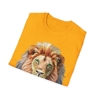Lion Shirt Unisex Animal Tee Gildan Softstyle 64000 Cotton Comfort
