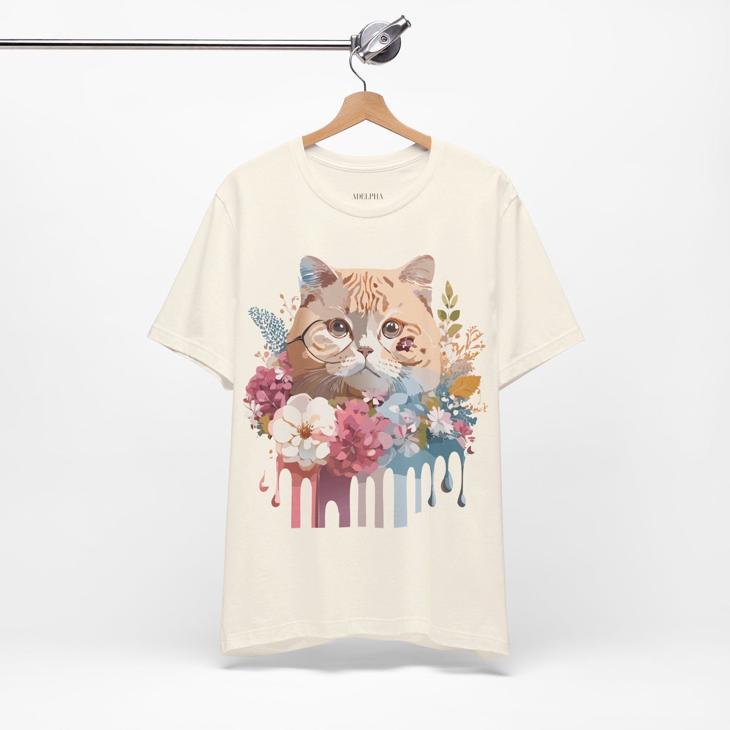 T-Shirt aus natürlicher Baumwolle mit Katze