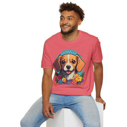 Dog Shirt Unisex Animal Tee Softstyle Cotton Ring Spun Comfort