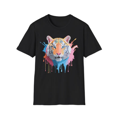 Tiger Print Unisex Softstyle T Shirt Gildan 64000 Comfort Tee