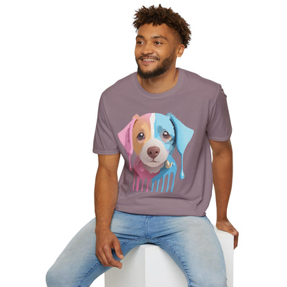 Unisex Dog Shirt Animal Tee Gildan Softstyle 64000 Cotton Tee