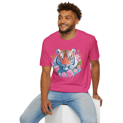 Unisex Tiger Shirt Gildan Softstyle 64000 Cotton Tee Everyday Comfort