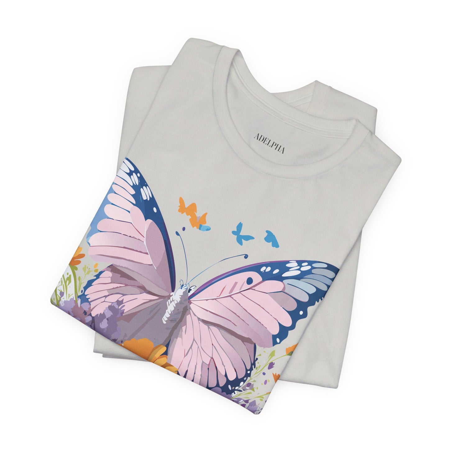 T-shirt en coton naturel avec papillon