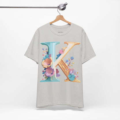 Natural Cotton Tee Shirt - Letters Collection - K Printify