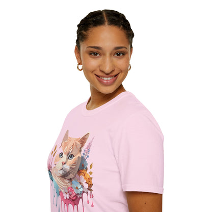 Cat Shirt Unisex Kitten Tee Softstyle Gildan 64000 Cotton Tee