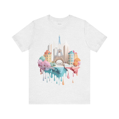 Natural Cotton Tee Shirt - Beautiful Places Collection - Paris Printify