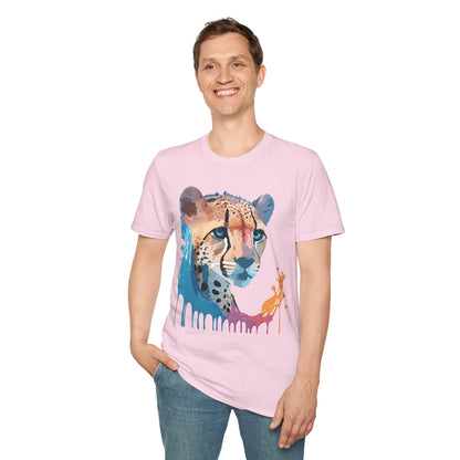 Cheetah Shirt Unisex Tee Softstyle Gildan 64000 100 Percent Ring Spun Cotton