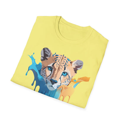 Unisex Cheetah Print Tee Softstyle Gildan 64000 Ring Spun Cotton Tee