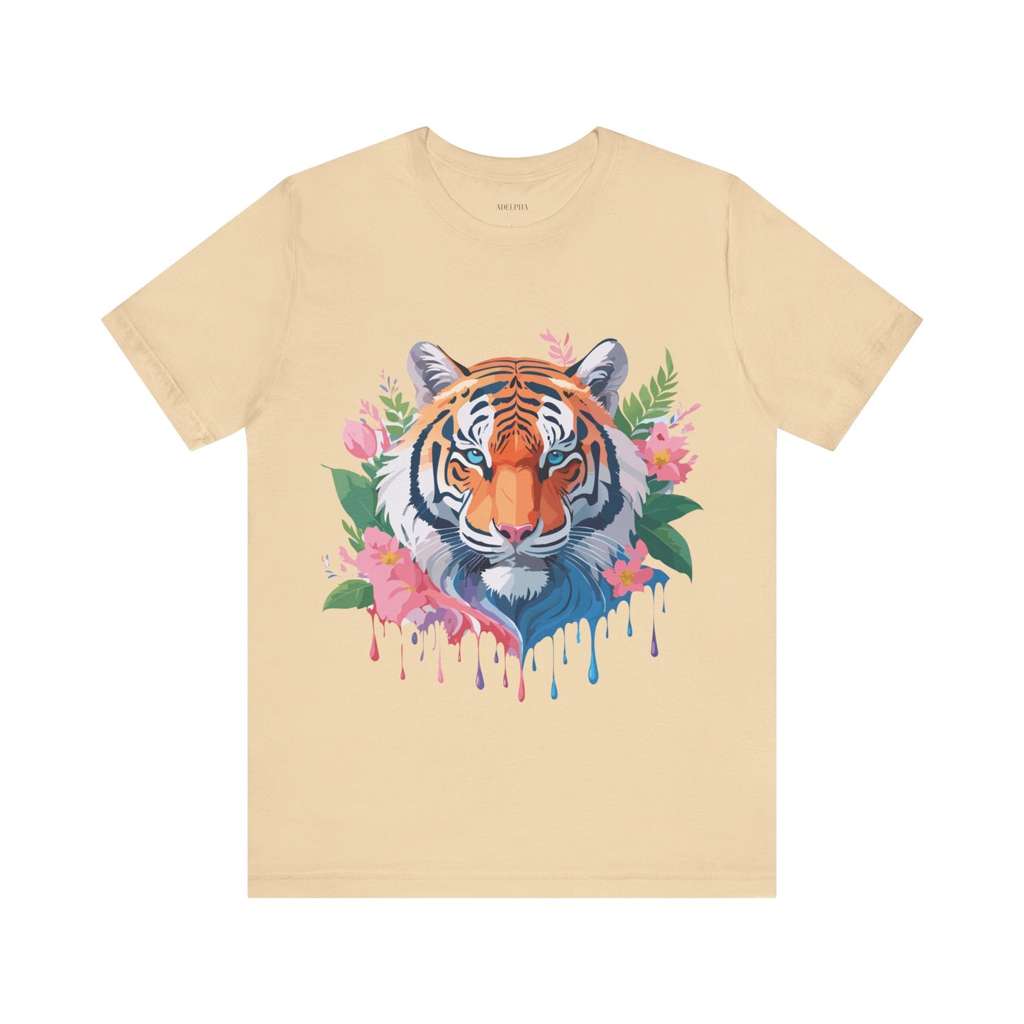 Natural Cotton Tee Shirt with Tiger