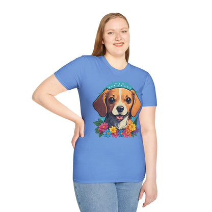 Dog Shirt Unisex Animal Tee Softstyle Cotton Ring Spun Comfort
