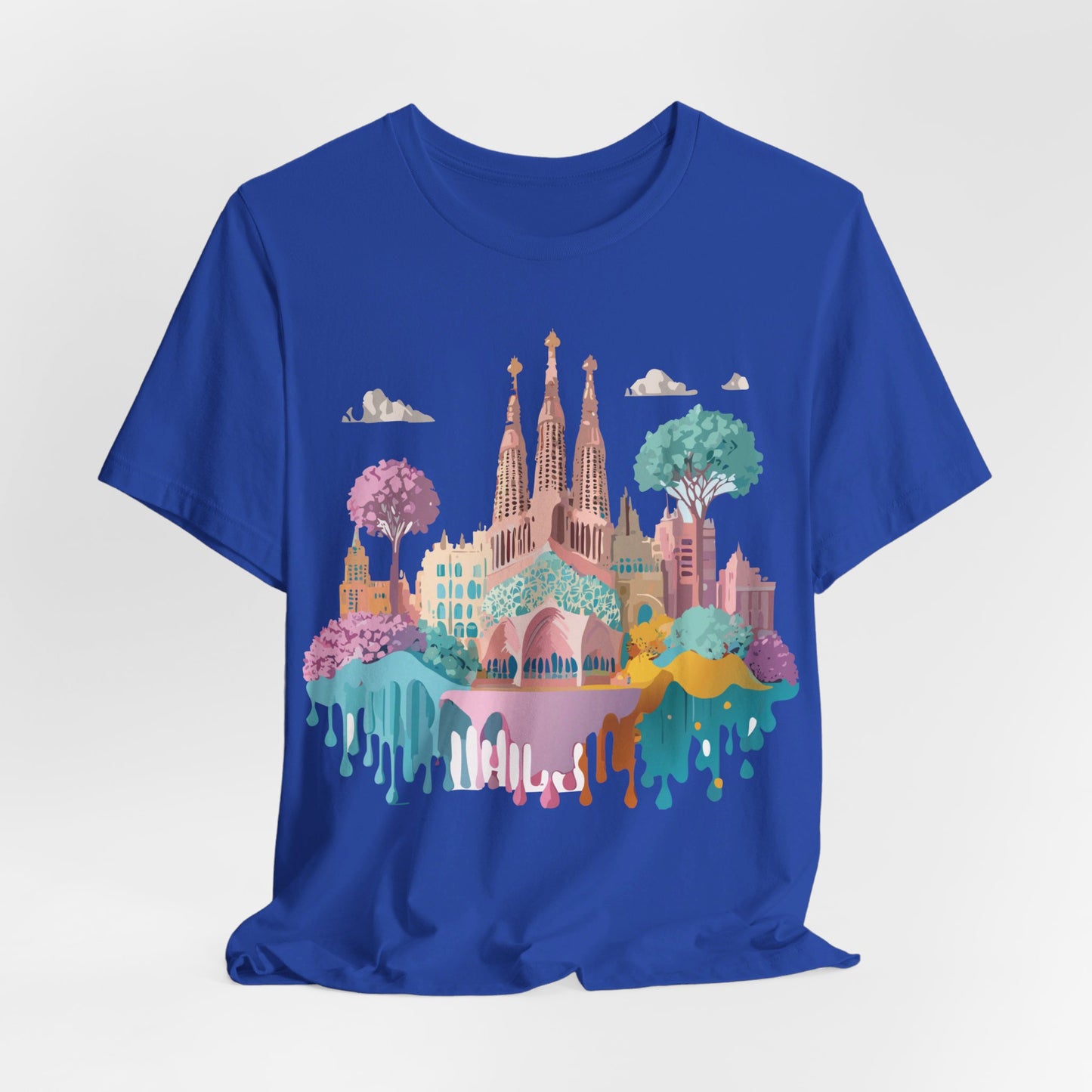 T-shirt en coton naturel - Collection Beautiful Places - Barcelone