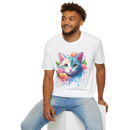 Cat Shirt Unisex Cat Lover Tee Premium Gildan Softstyle 64000 Lightweight