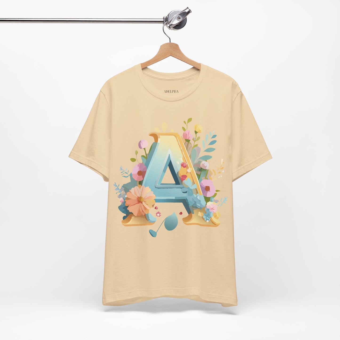 Natural Cotton Tee Shirt - Letters Collection - A